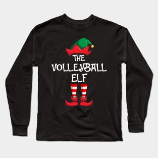 Volleyball Elf Matching Family Christmas Sporty Long Sleeve T-Shirt